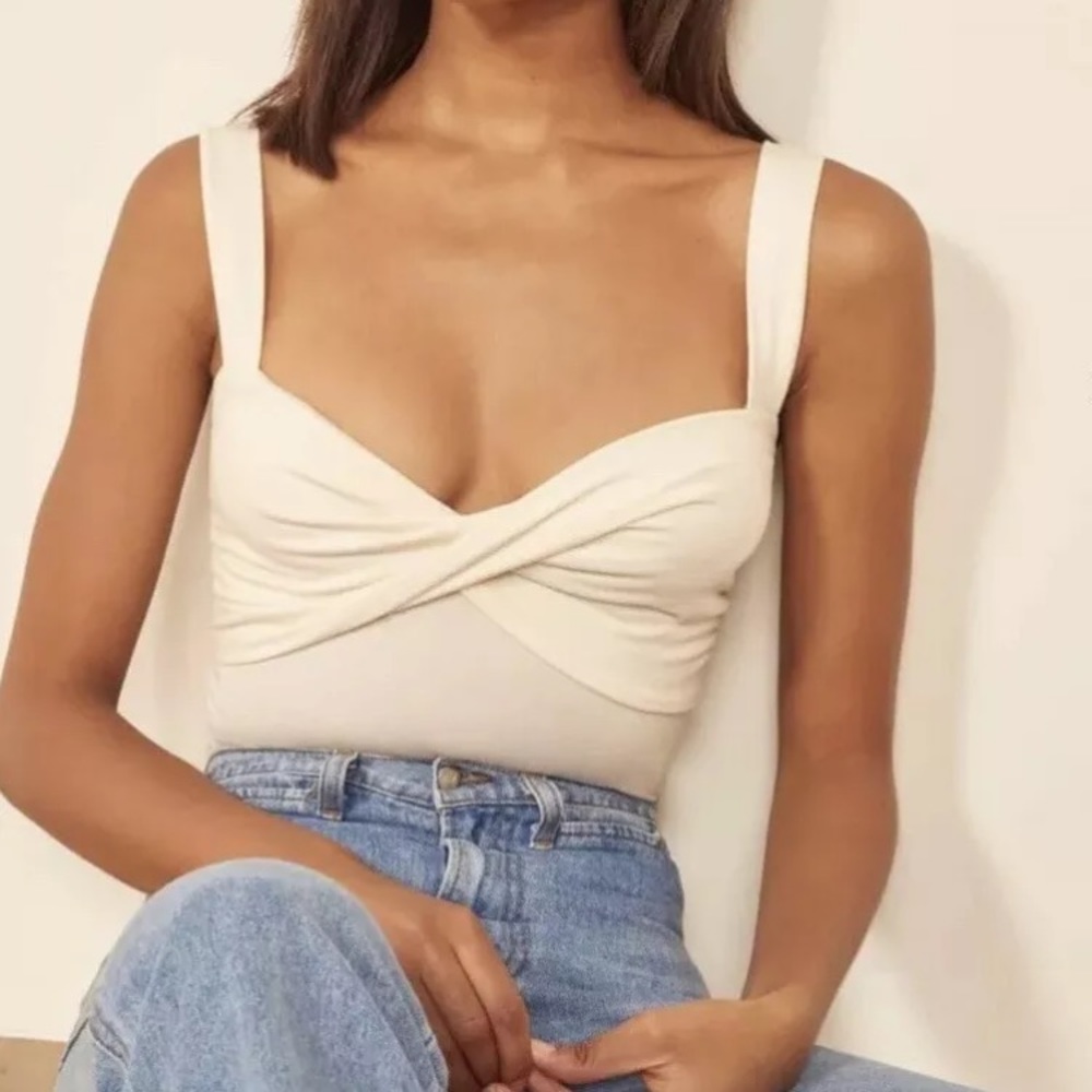 Ivory Anine Crop Top by Reformation